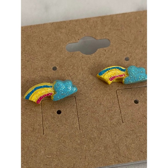 Summer earrings glitter stud earrings rainbow - Picture 5 of 8